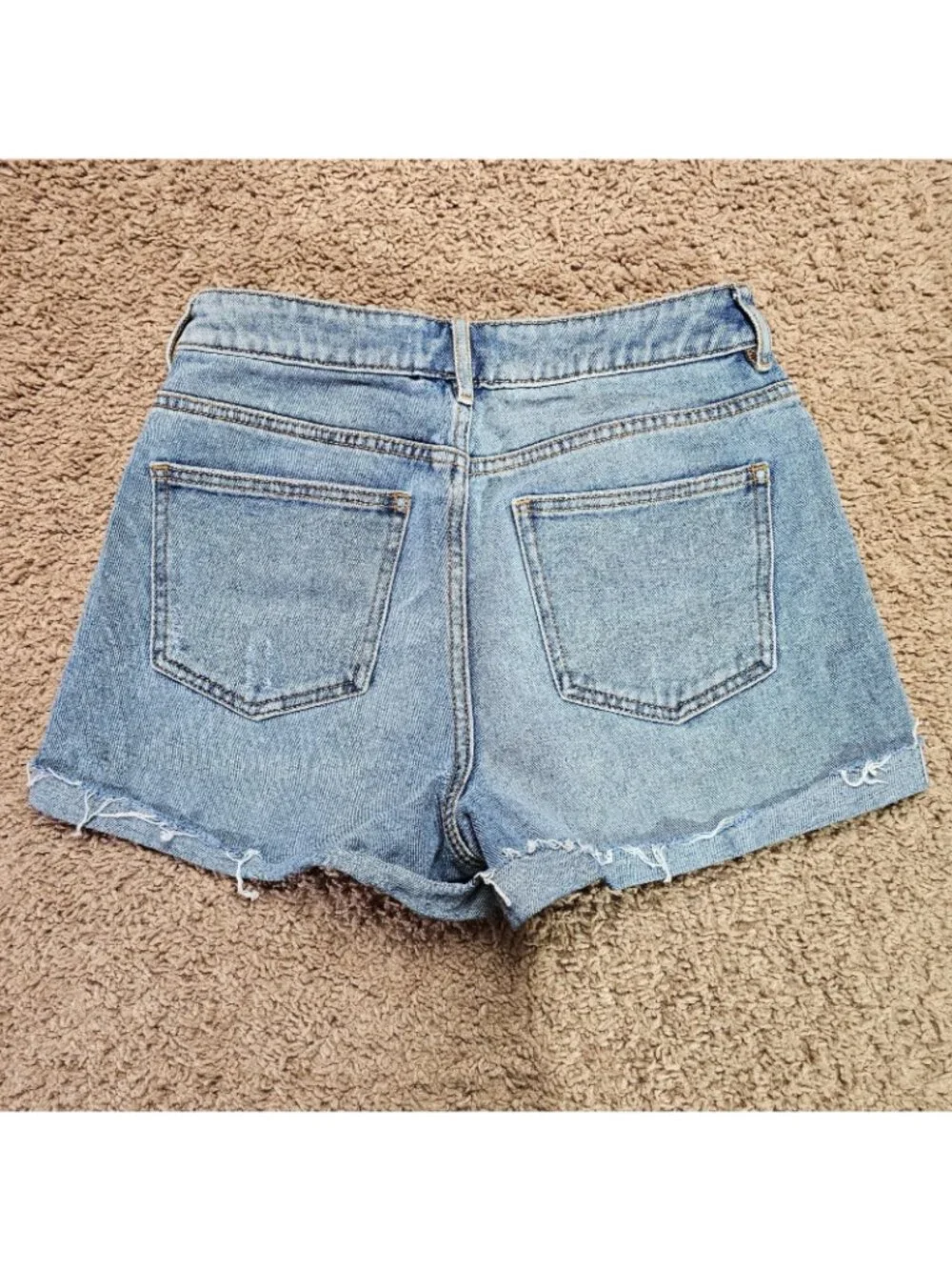 Pacsun Jean Shorts Womens 26 Blue Mom Short Distressed Cuffed Denim - Picture 4 of 9